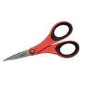 School Smart Precision Scissors, Stainless Steel Blade and Soft Grip, 5 Inches 084844